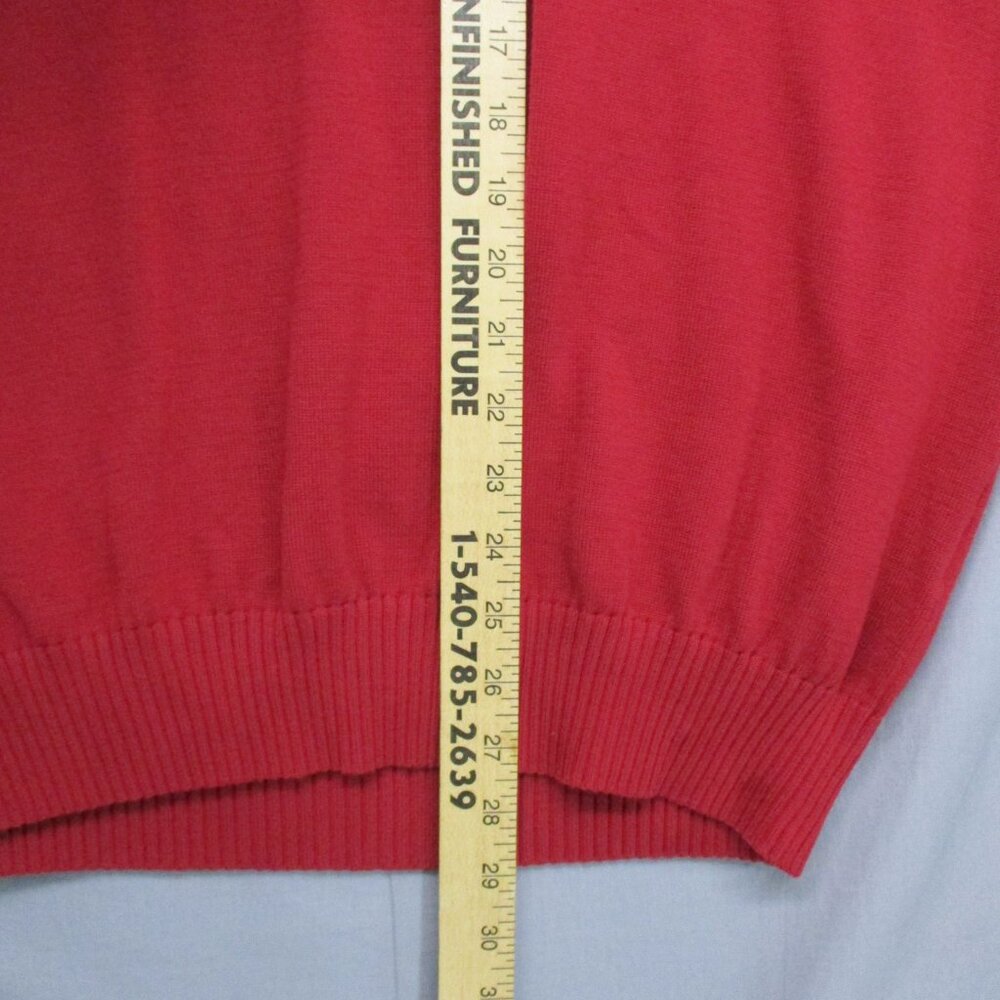 Nautica Men Henley Mock Neck Sweater 100% Cotton Red Men Size | XXL - Picture 7 of 11